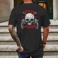 Outlaw Justice With Skull And Pistols Mens Back Print T-shirt Gifts for Men