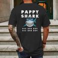 Pappy Shark Doo Doo Doo Mens Back Print T-shirt Gifts for Men