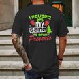 I Pause My Game To Open Presents Mens Back Print T-shirt Gifts for Men