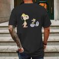 Peanuts Snoopy Woodstock Easter Egg Mens Back Print T-shirt Gifts for Men