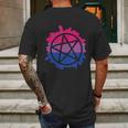 Pentagram Satanic Goth Lgbtq Bisexual Flag Gay Pride Ally Bi Mens Back Print T-shirt Gifts for Men