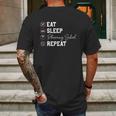 Pharmacy School Eat Sleep Repeat Mens Back Print T-shirt Gifts for Men