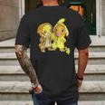 Pikachu And Pikachu Charmander Pokemon Mens Back Print T-shirt Gifts for Men