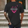 Pink Ribbon Green Bay Mens Back Print T-shirt Gifts for Men