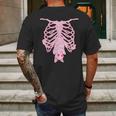 Pink Ribs Bat Pastel Goth Halloween Kawaii Skeleton Witch Mens Back Print T-shirt Gifts for Men