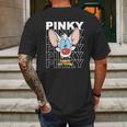 Pinky And The Brain Pinky Text Stack Big Face Mens Back Print T-shirt Gifts for Men