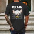 Pinky And The Brain Text Stack Big Face Mens Back Print T-shirt Gifts for Men