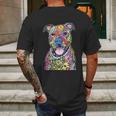 Pitbull Colourful Pit Bulls Dog Lovers Gift Mens Back Print T-shirt Gifts for Men