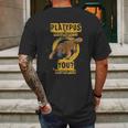 Platypus Make Me Happy Mens Back Print T-shirt Gifts for Men