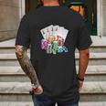 Poker King Queen Card Casino Chip Gambling Mens Back Print T-shirt Gifts for Men