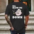 Popeye Blow Me Mens Back Print T-shirt Gifts for Men