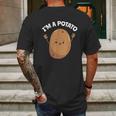 I Am A Potato Taters Spud Tattie Vegan Lover Keto Veggie Mens Back Print T-shirt Gifts for Men