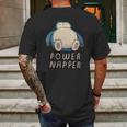 Power Napper Mens Back Print T-shirt Gifts for Men