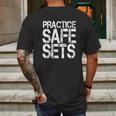 Practice Safe Sets Shirt - Funny BodybuildingShirts Mens Back Print T-shirt Gifts for Men