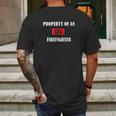 Property Of An Xxl Firefighter Mens Back Print T-shirt Gifts for Men