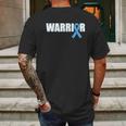 Prostate Warrior Light Blue Ribbon Mens Back Print T-shirt Gifts for Men