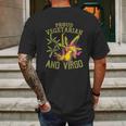 Proud Vegetarian Weed Virgo Vintage 420 Funny Mens Back Print T-shirt Gifts for Men