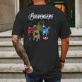 The Pugvengers Mens Back Print T-shirt Gifts for Men