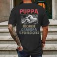 Puppa Because Grandpa Old Guys Mens Back Print T-shirt Gifts for Men