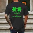 I Put Double Ds St Paddys Day Funny St Patricks Clover Mens Back Print T-shirt Gifts for Men