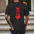 Queen Of Hearts Gift Card Halloween Mens Back Print T-shirt Gifts for Men