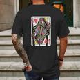 Queen Of Hearts Playing Card Mens Back Print T-shirt Gifts for Men