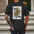 Queen Of Spades Playing Card Mens Back Print T-shirt Gifts for Men