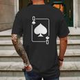 Queen Of Spades Playing Card Halloween Costume Dark Mens Back Print T-shirt Gifts for Men