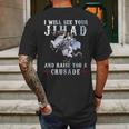 Raise You A Crusade - Templar Shirt Mens Back Print T-shirt Gifts for Men