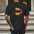 Reggae Kissing Lips Flag Rastafari Rasta Mens Back Print T-shirt Gifts for Men