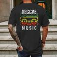 Reggae Music Peace One Love Rasta African Roots Mens Back Print T-shirt Gifts for Men