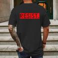 Resist Campaign Red Box Logo Anti-Trump Mens Back Print T-shirt Gifts for Men