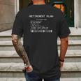 Retirement Plan Sportsbook Betting Ticket Mens Back Print T-shirt Gifts for Men