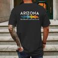 Retro Arizona Az The Grand Canyon State Hiking Backpacking Cool Gift Graphic Design Printed Casual Daily Basic Mens Back Print T-shirt Gifts for Men