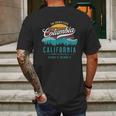 Retro Columbia California Mountains Sun Grunge Art Souvenir Mens Back Print T-shirt Gifts for Men