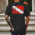 Retro Diver Down Flag Vintage Style Scuba Mens Back Print T-shirt Gifts for Men