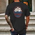 Retro Mountain &Ampamp Bird - Bozeman Montana T-Shirt Mens Back Print T-shirt Gifts for Men