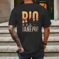 Rio De Janeiro Brazil Brazilian Mens Back Print T-shirt Gifts for Men