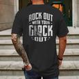 Rock Out With Your Glock Out Mens Back Print T-shirt Gifts for Men