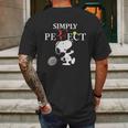 Roger Federer Snoopy Simply Pefect Mens Back Print T-shirt Gifts for Men