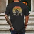 Lets Roll Jiu Jitsu Hand Vintage Sunset Funny Gift Idea Mens Back Print T-shirt Gifts for Men