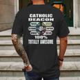 Roman Catholic Deacon Duties Pun Gift Mens Back Print T-shirt Gifts for Men