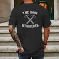 The Roof Whisperer Crossed Hammers Mens Back Print T-shirt Gifts for Men