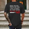 Roses Are Red People Are Fake I Stay To Myself 48 Mens Back Print T-shirt Gifts for Men