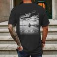 Route 66 Biker On The Road Mens Back Print T-shirt Gifts for Men