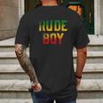 Rude Boy Rasta Reggae Roots Gifts Mens Back Print T-shirt Gifts for Men