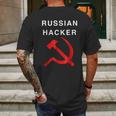 Russian Hacker Hammer And Sickle Funny Mens Back Print T-shirt Gifts for Men