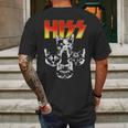 Hiss Music Cat Band Mens Back Print T-shirt Gifts for Men