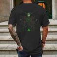 Sacred Geometry Kemetic Spirituality Heru Mens Back Print T-shirt Gifts for Men