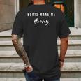 Sadiecrowell Boats Make Me Horny V3 Mens Back Print T-shirt Gifts for Men